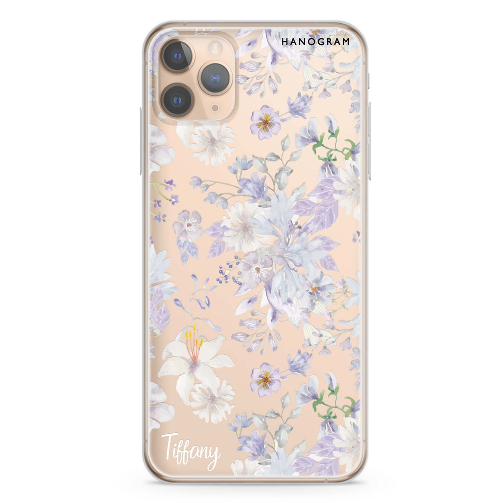 Serene Flowers Pattern iPhone 11 Pro Max 水晶透明保護殼