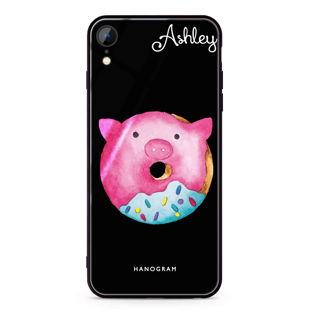 Sweet donut piggy iPhone XR 超薄強化玻璃殻