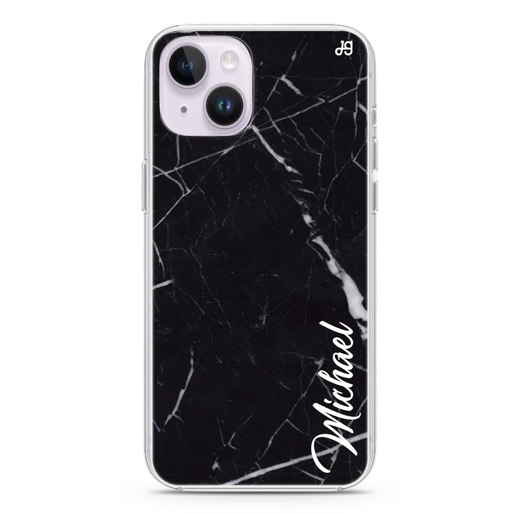 Black Marble – Deep Love iPhone 14 Magsafe 兼容水晶透明保護殼