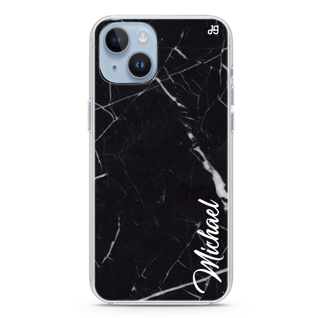 Black Marble – Deep Love iPhone 14 Plus Magsafe 兼容水晶透明保護殼