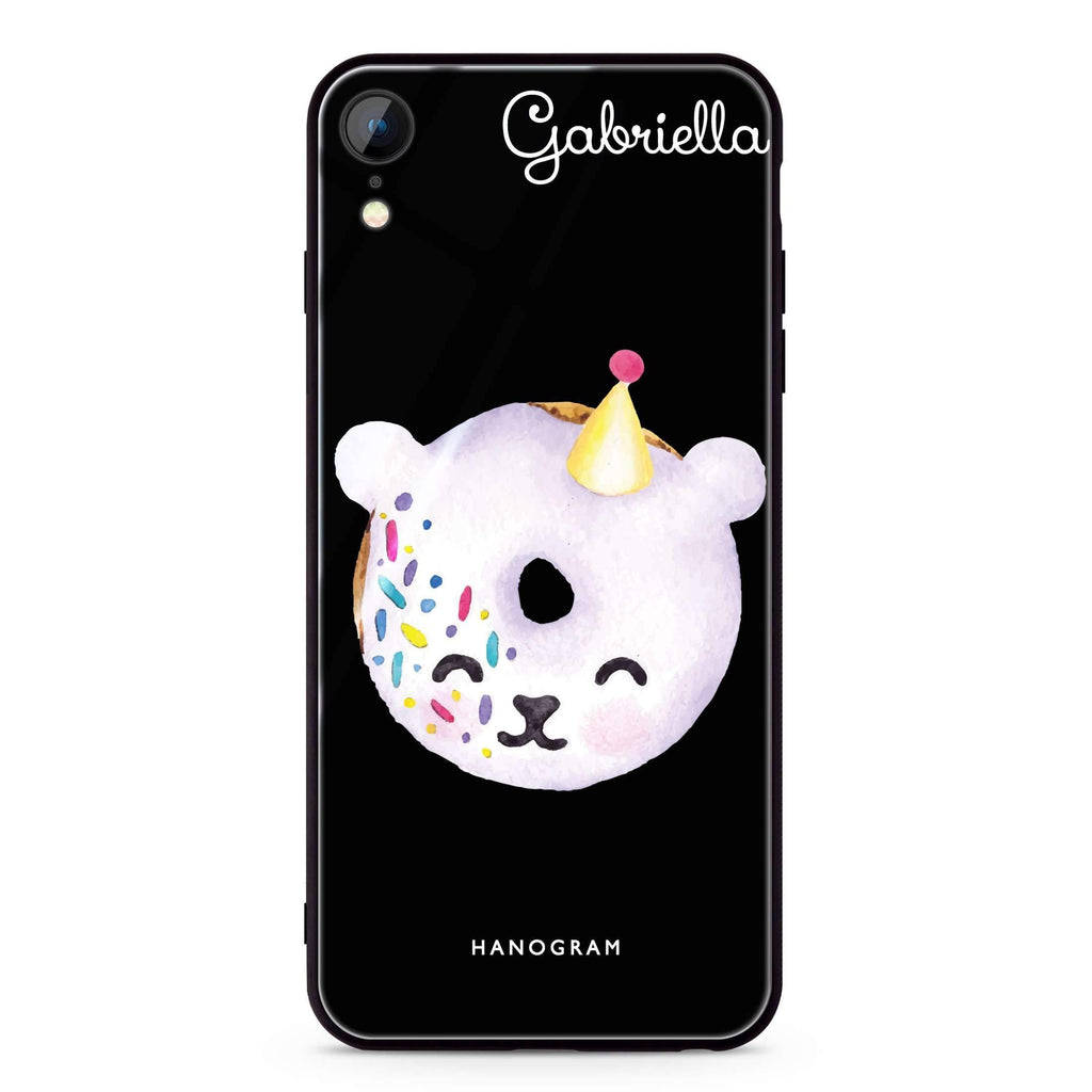 Sweet donut bear iPhone XR 超薄強化玻璃殻