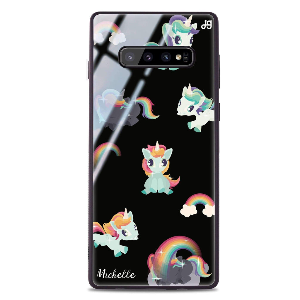 Unicorn & Rainbow Samsung S10 Plus 超薄強化玻璃殻