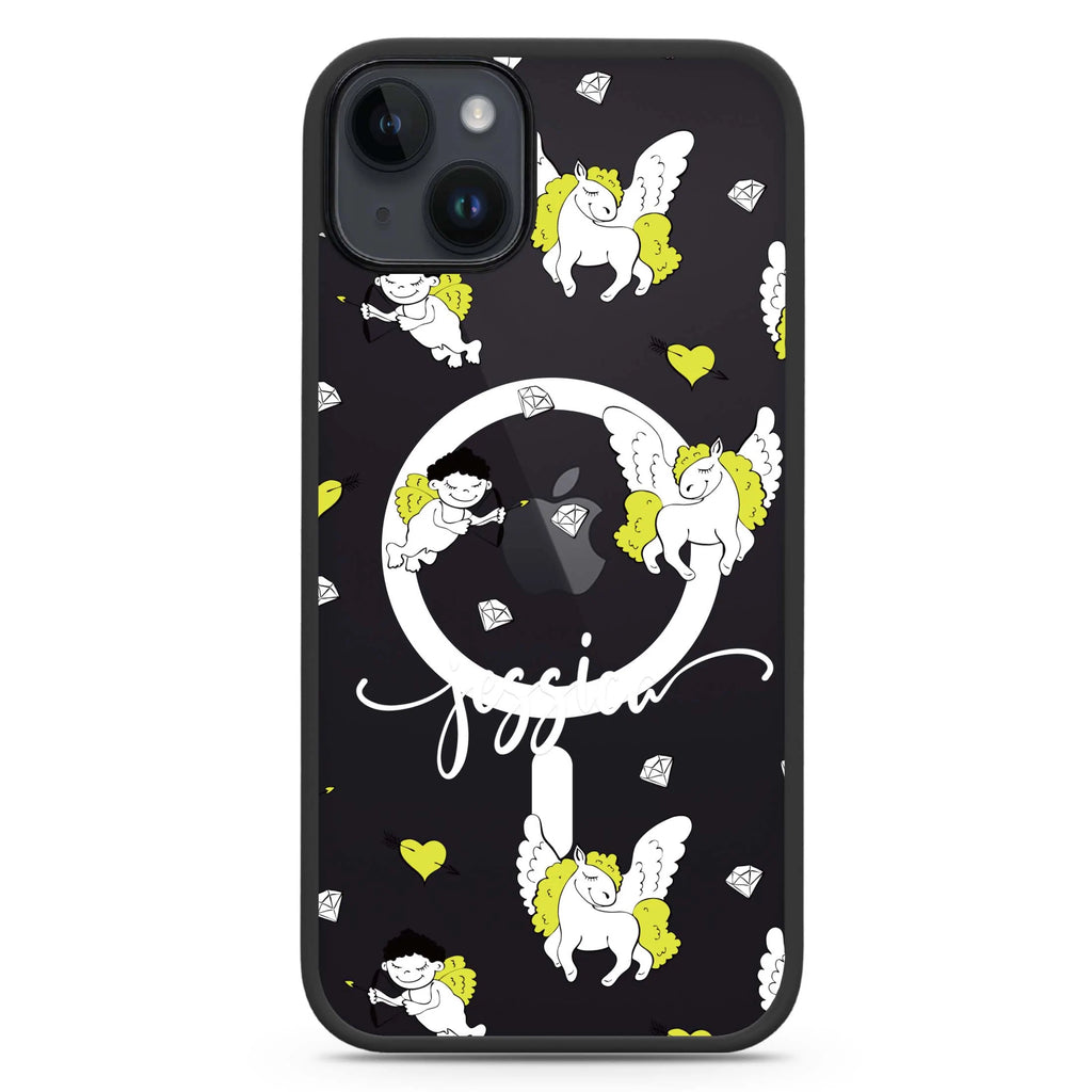 Angel & Unicorn Custom iPhone 14 Plus Magsafe 兼容防衝擊保護殼