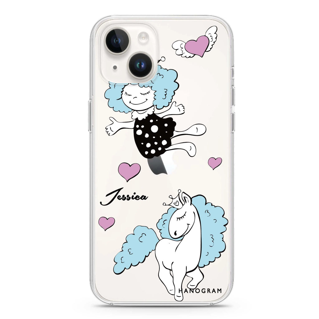 Queen & Unicorn iPhone 14 plus 水晶透明保護殼