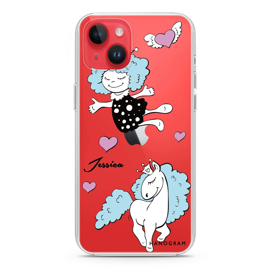 Queen & Unicorn iPhone 14 水晶透明保護殼
