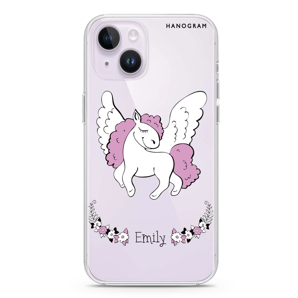 White Unicorn iPhone 14 水晶透明保護殼
