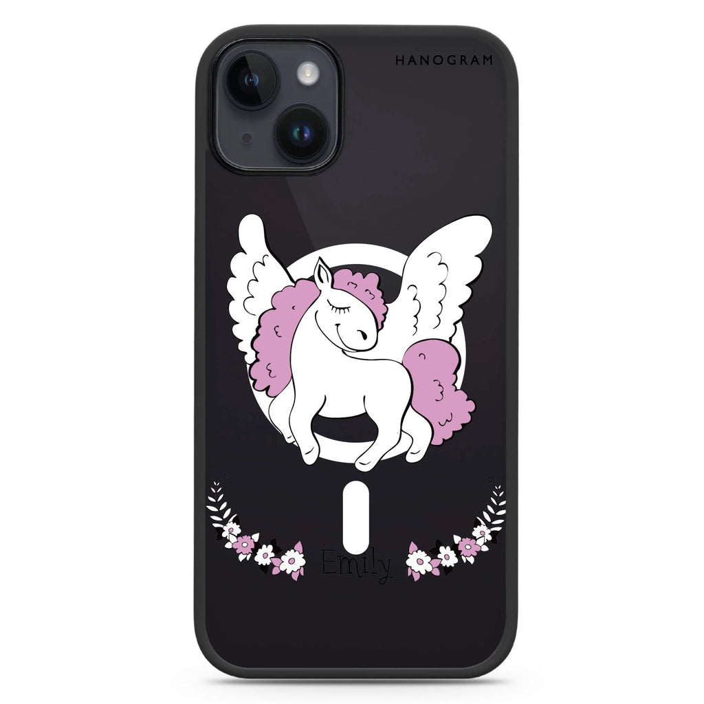 White Unicorn iPhone 14 Plus Magsafe 兼容防衝擊保護殼