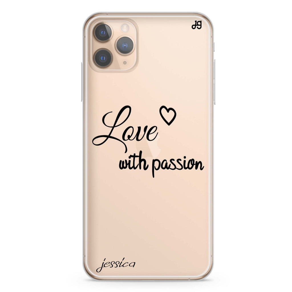 Always be true love with passion I iPhone 11 Pro Max 水晶透明保護殼