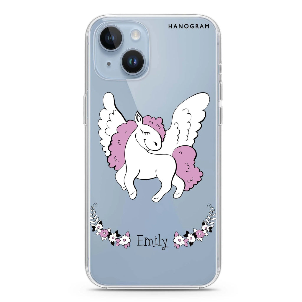 White Unicorn iPhone 14 plus 水晶透明保護殼