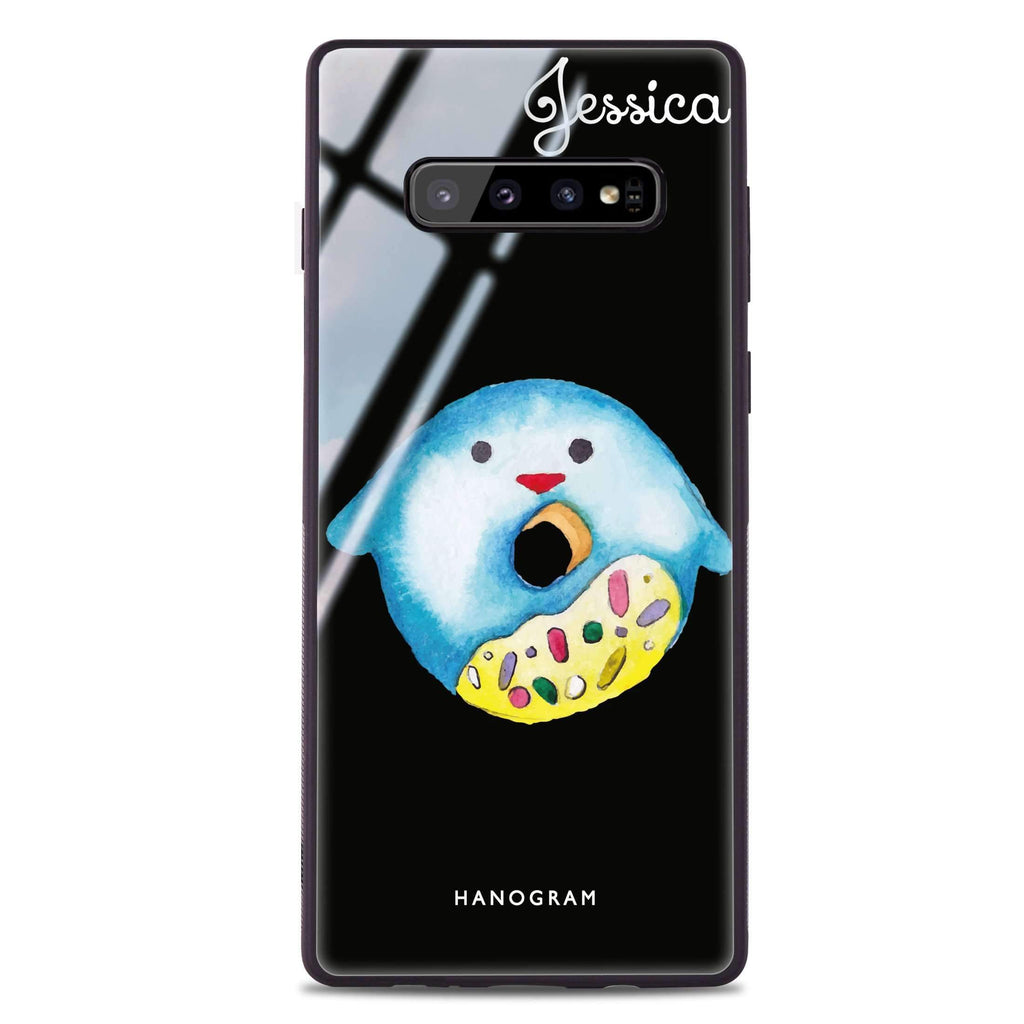 Sweet donut penguin Samsung S10 超薄強化玻璃殻