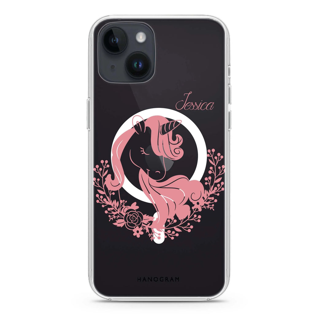 Silhouette Unicorn iPhone 14 Plus Magsafe 兼容水晶透明保護殼