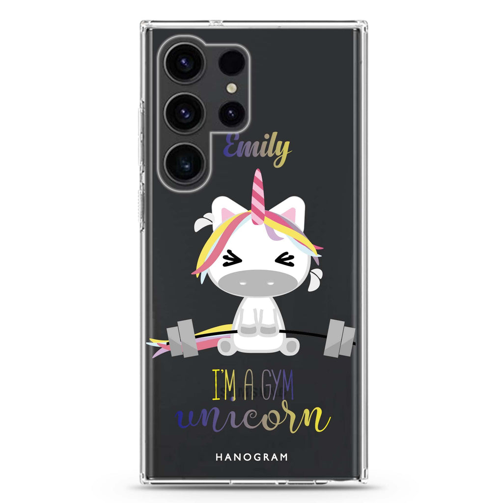 Gymnast Unicorn Samsung Galaxy Ultra 可加名字透明保護殼，適用 S26/S25/S24/S23 Ultra，圖1