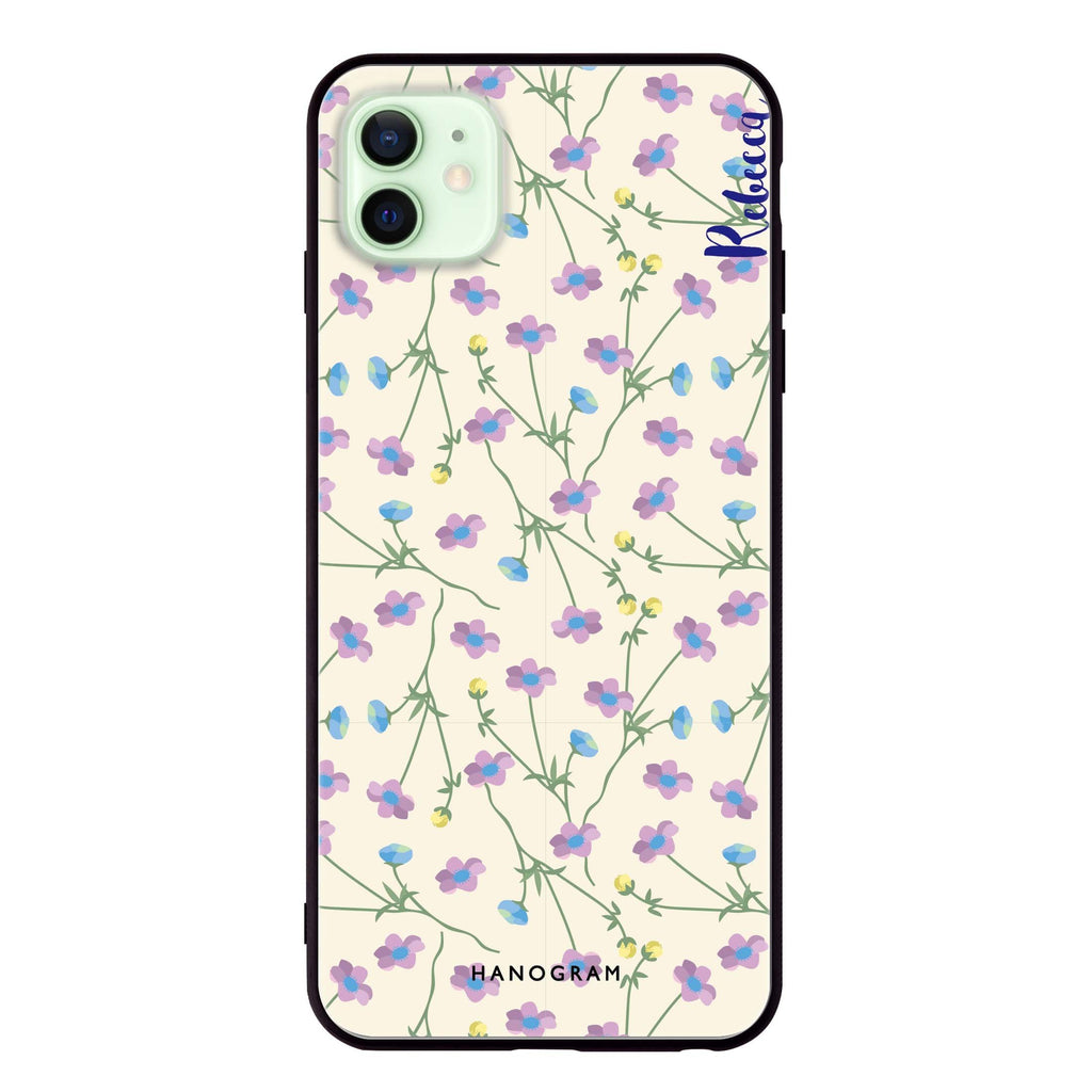 Girly floral iPhone 12 超薄強化玻璃殻