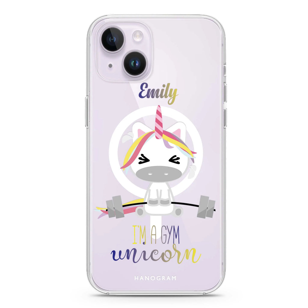 Gymnast Unicorn iPhone 14 Plus Magsafe 兼容水晶透明保護殼