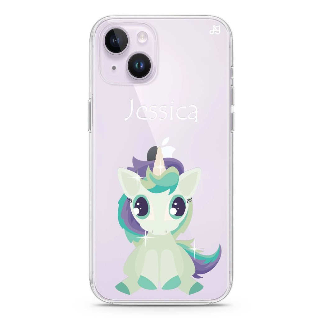 Pretty Eyes Unicorn iPhone 14 plus 水晶透明保護殼