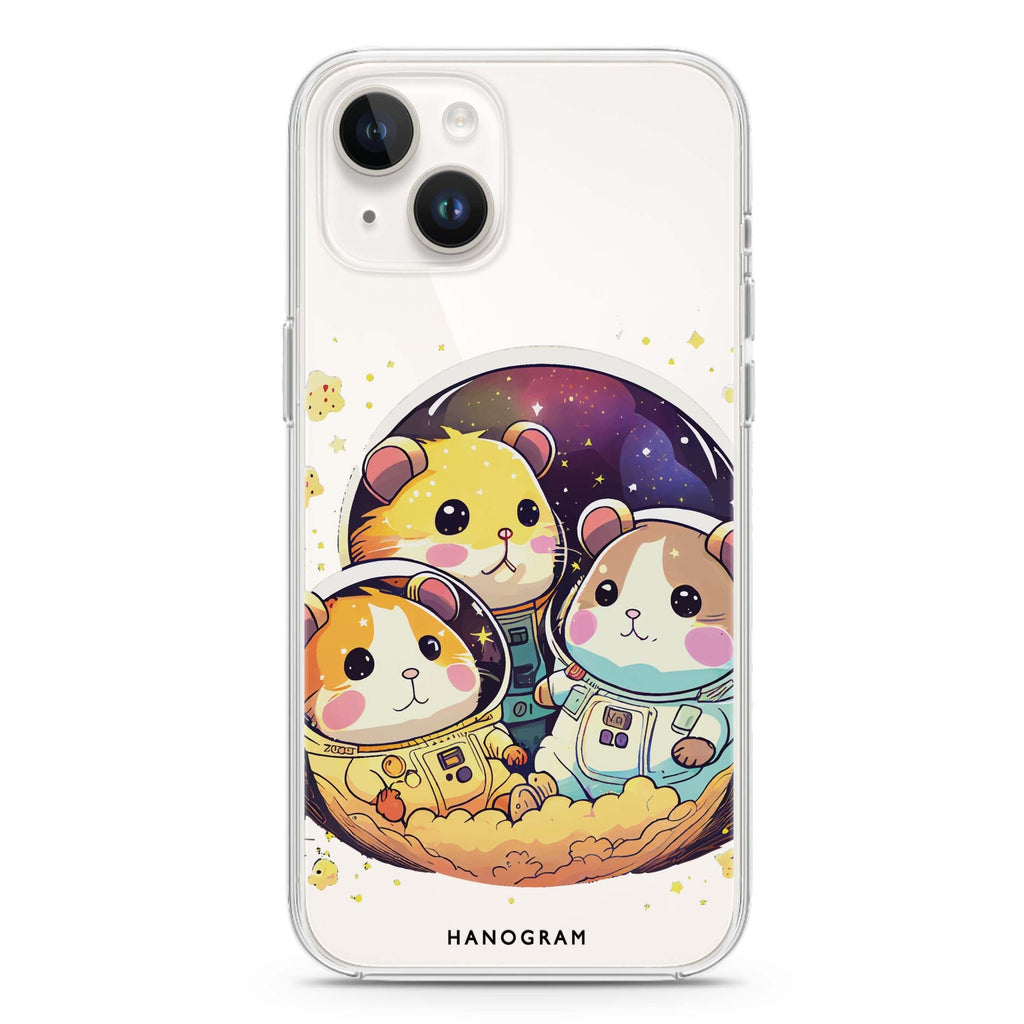 Cute space squirrels iPhone 14 plus 水晶透明保護殼