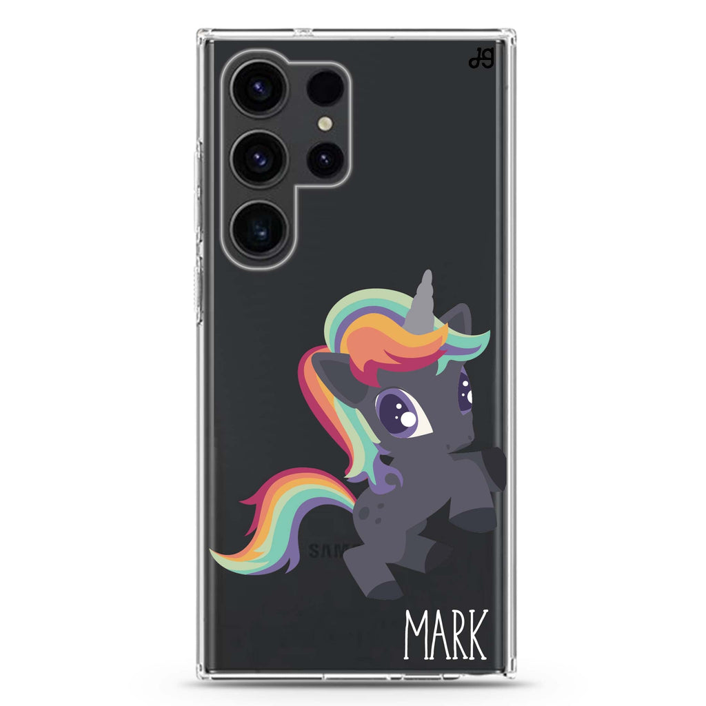 Lovely Unicorn I Samsung Galaxy Ultra 可加名字透明保護殼，適用 S26/S25/S24/S23 Ultra，圖1