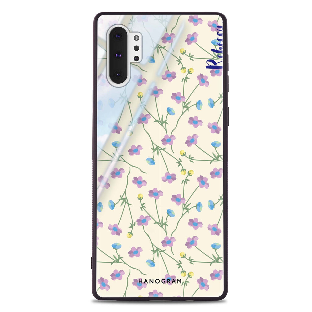 Girly floral Samsung Note 10 Plus 超薄強化玻璃殻