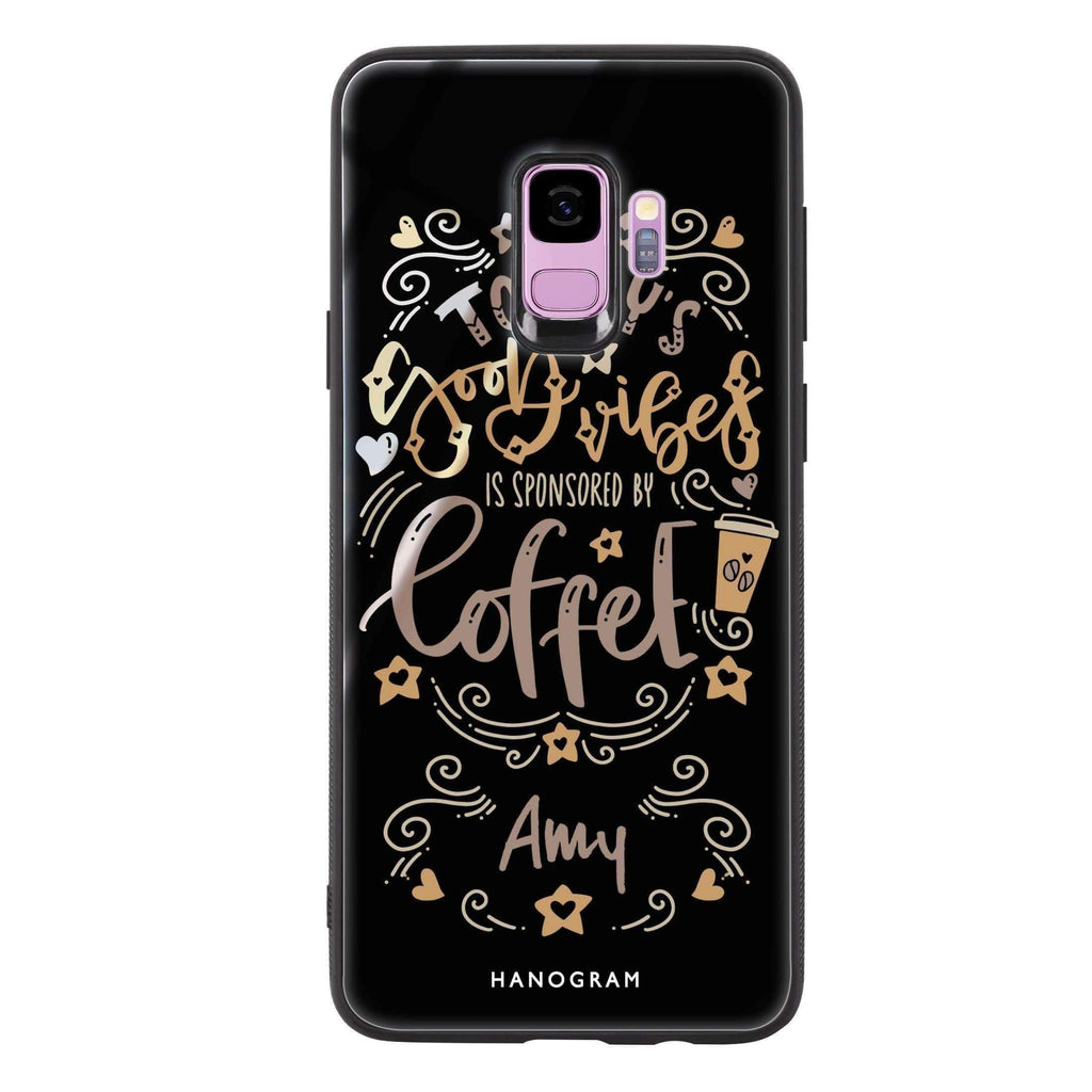 Good vibes coffee Samsung S9 超薄強化玻璃殻