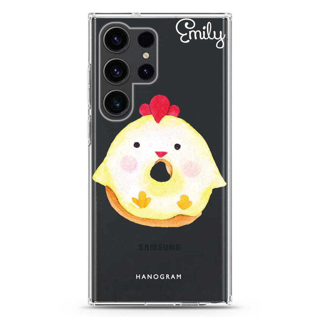 Sweet donut chick Samsung Galaxy Ultra 可加名字透明保護殼，適用 S26/S25/S24/S23 Ultra，圖1