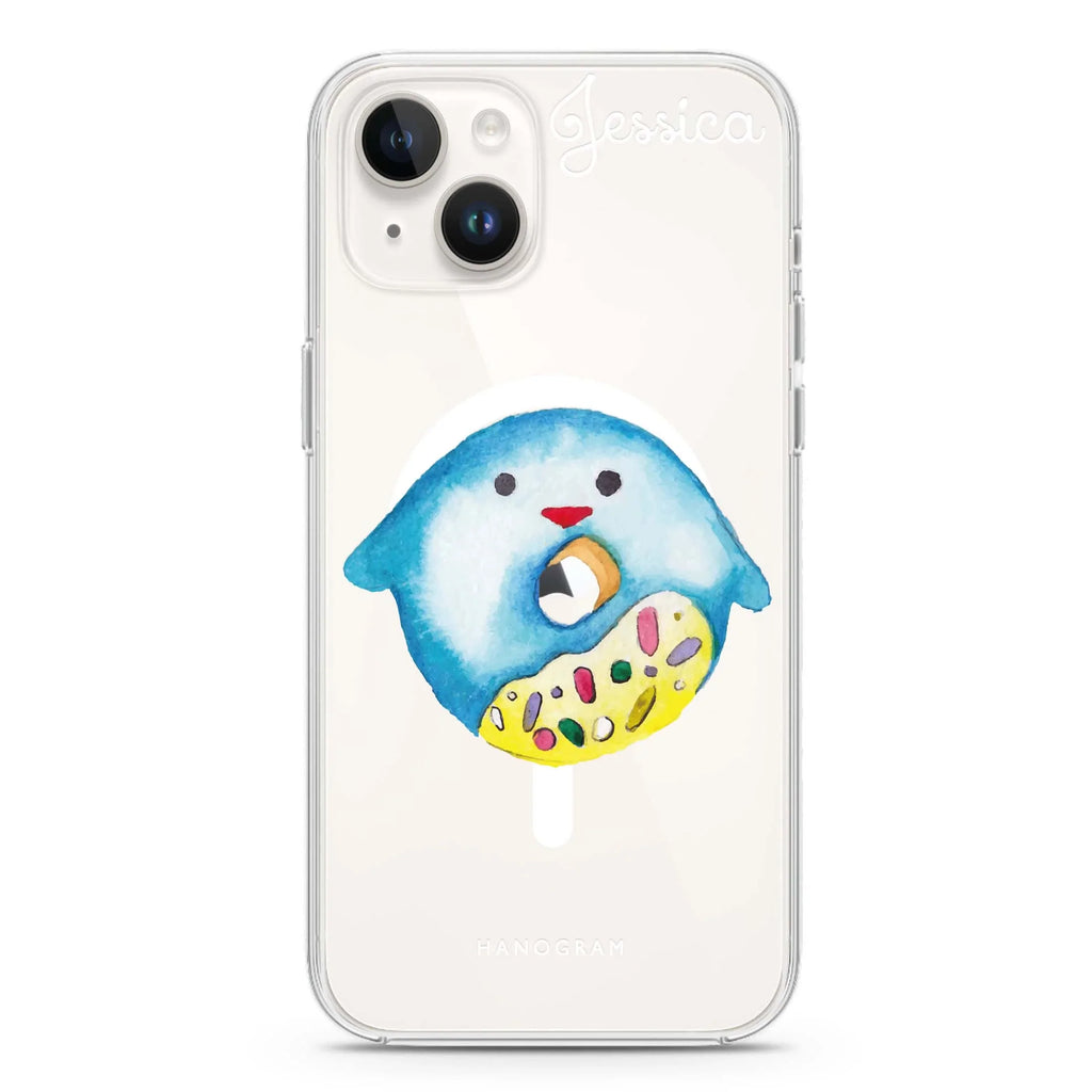 Sweet donut penguin iPhone 14 Magsafe 兼容水晶透明保護殼