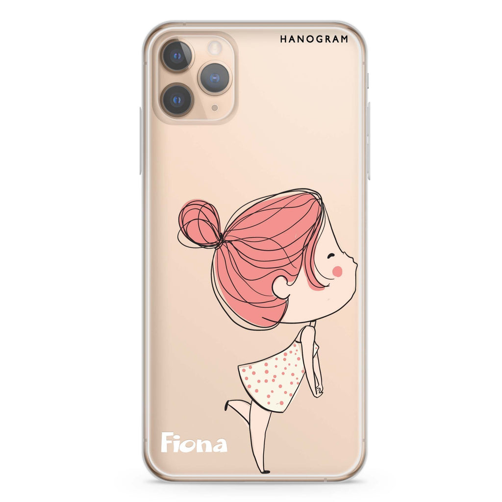 Cute girl kissing iPhone 11 Pro Max 水晶透明保護殼