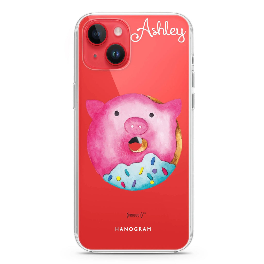 Sweet donut piggy iPhone 14 水晶透明保護殼