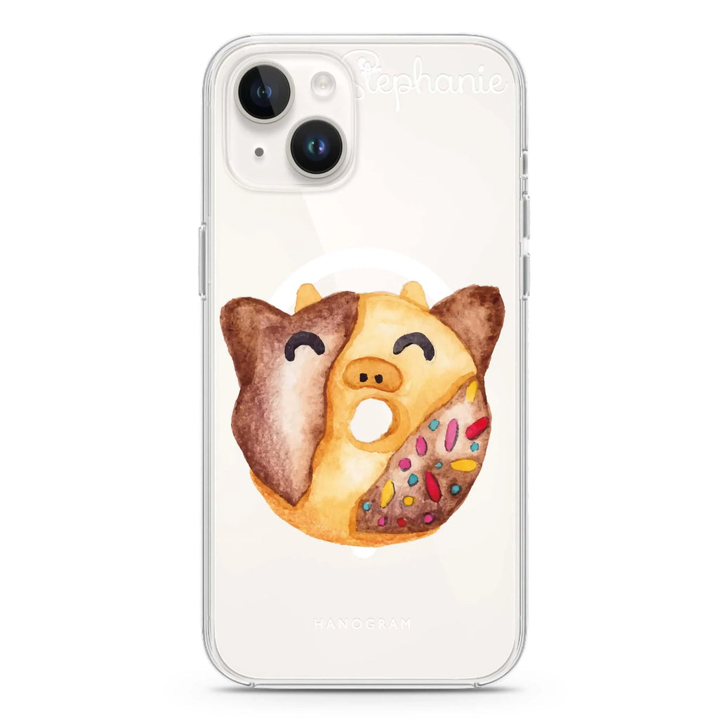 Sweet donut calf iPhone 14 Magsafe 兼容水晶透明保護殼