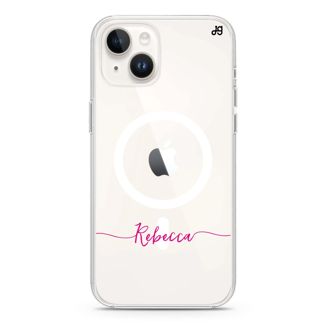 Initial handwritten iPhone 14 Magsafe 兼容水晶透明保護殼