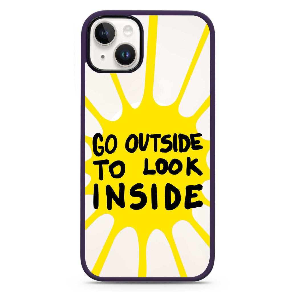 Go Outside to Look INSIDE shine iPhone 14 Plus Magsafe 兼容防衝擊保護殼