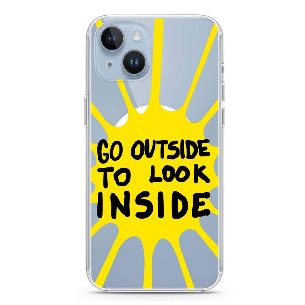Go Outside to Look INSIDE shine iPhone 14 Magsafe 兼容水晶透明保護殼