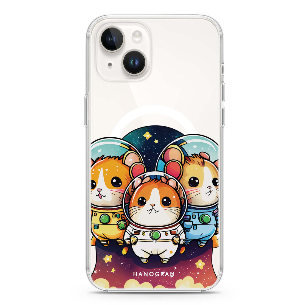 Space squirrels iPhone 14 Magsafe 兼容水晶透明保護殼