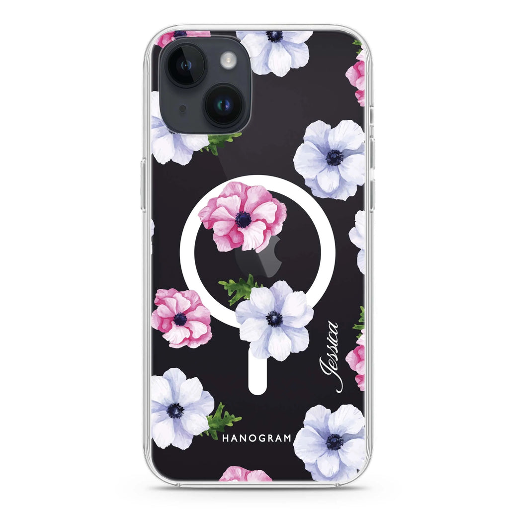 Ideal floral iPhone 14 Plus Magsafe 兼容水晶透明保護殼