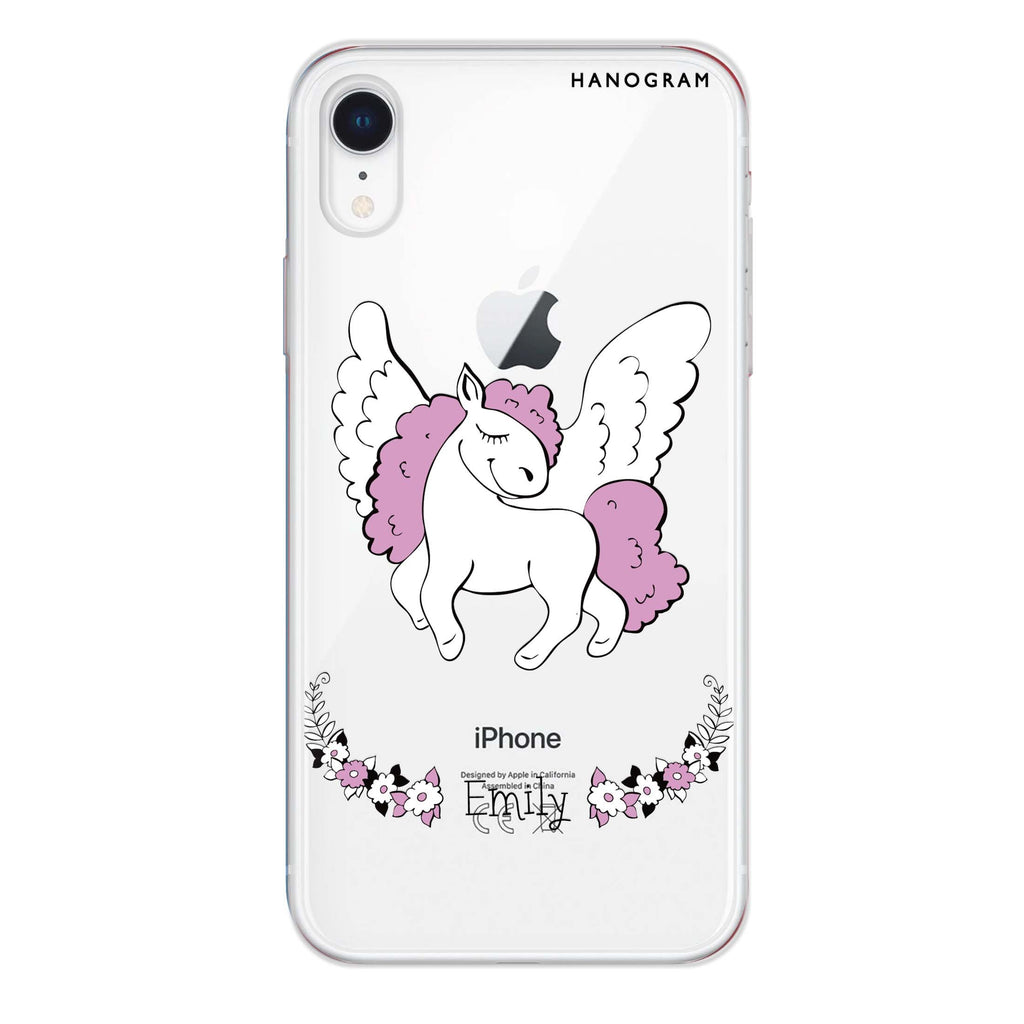 White Unicorn iPhone XR 水晶透明保護殼
