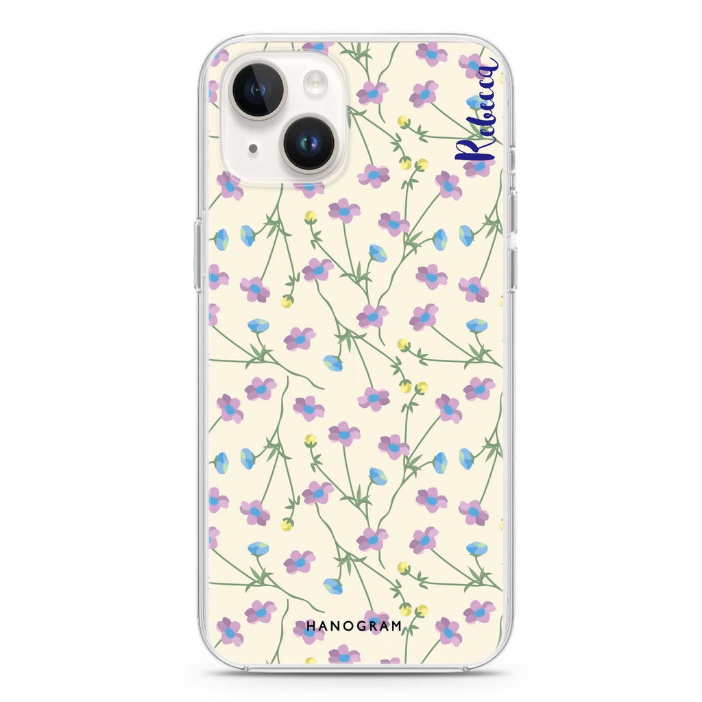 Girly floral iPhone 14 水晶透明保護殼