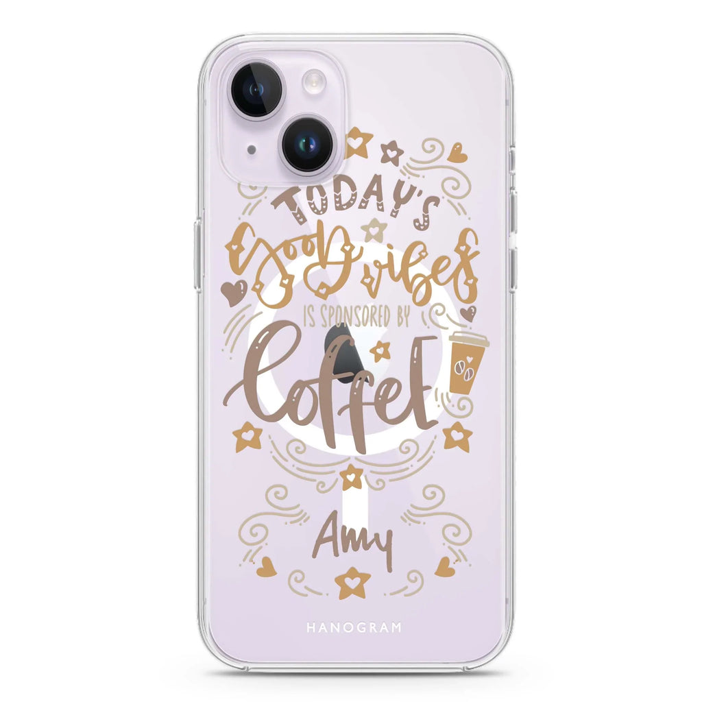 Good vibes coffee iPhone 14 Magsafe 兼容水晶透明保護殼