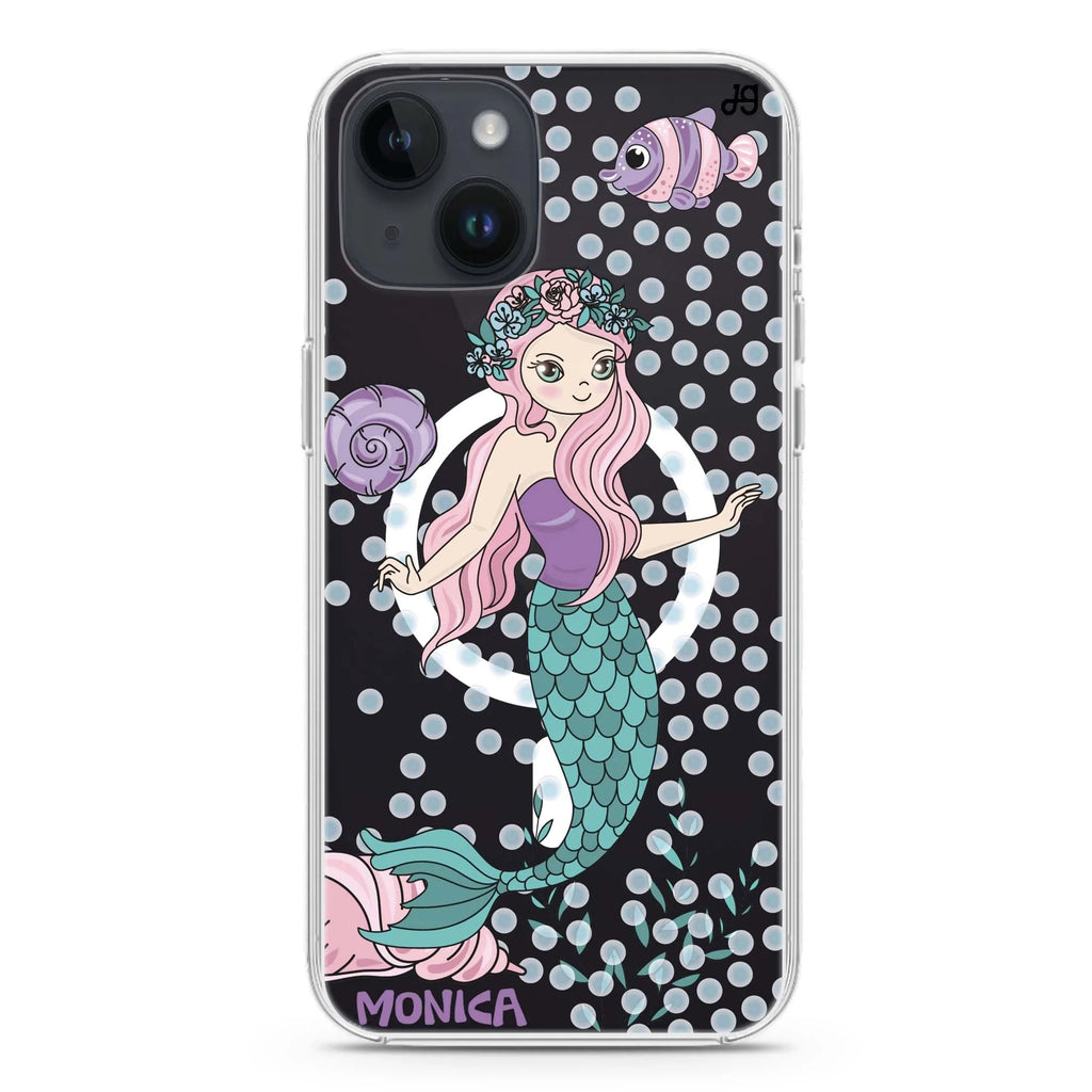 Mermaids iPhone 14 Magsafe 兼容水晶透明保護殼