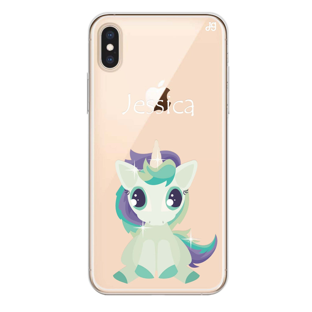 Pretty Eyes Unicorn iPhone XS 水晶透明保護殼