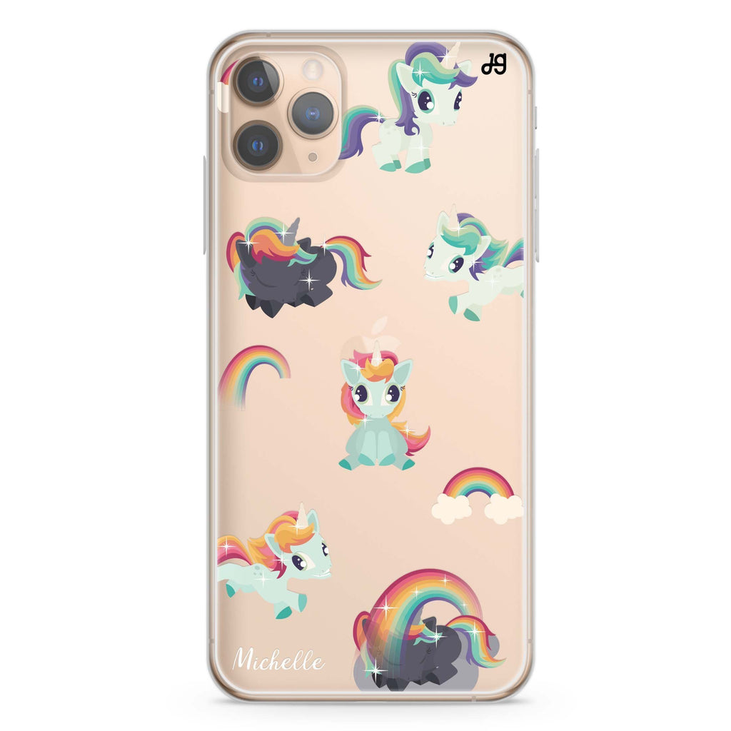 Unicorn & Rainbow iPhone 11 Pro 水晶透明保護殼
