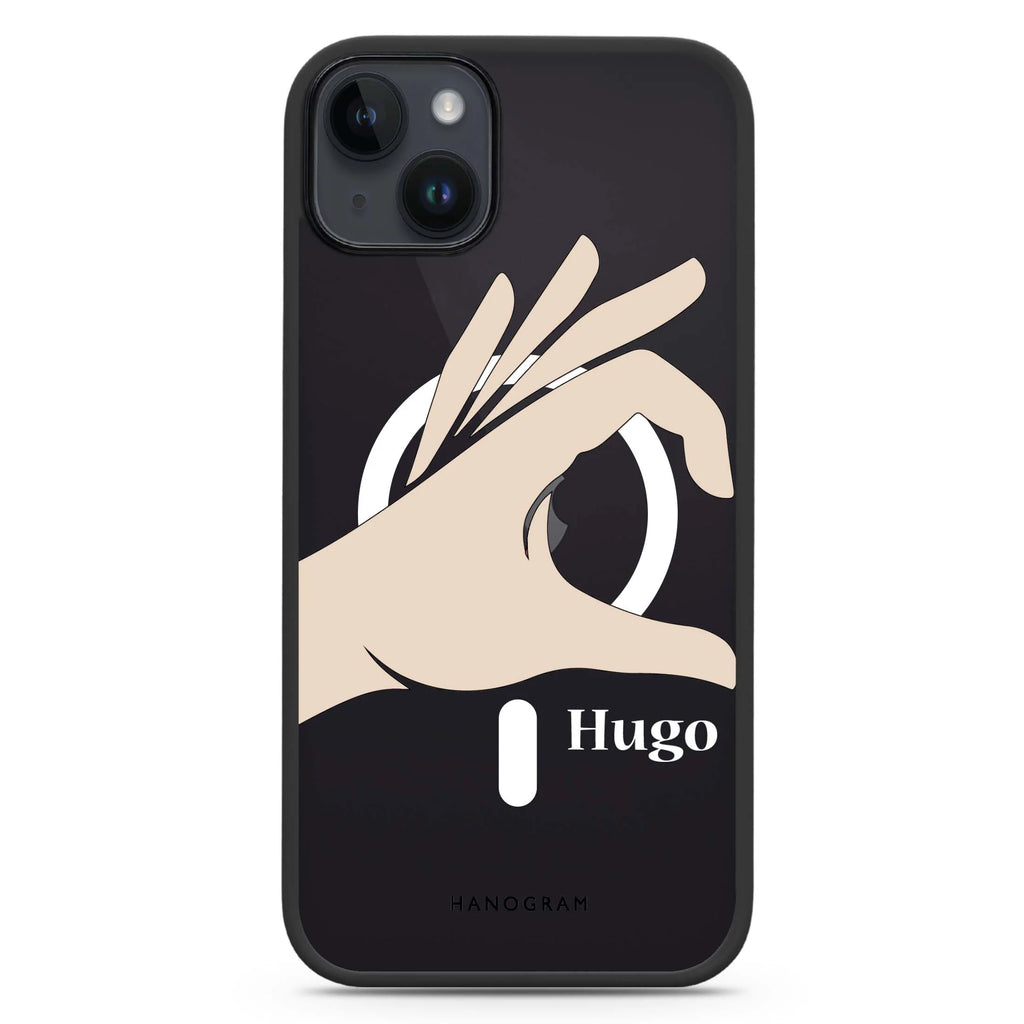 Left Hand heart iPhone 14 Plus Magsafe 兼容防衝擊保護殼