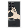 Right Hand heart Samsung Galaxy Ultra 可加名字透明保護殼，適用 S26/S25/S24/S23 Ultra，圖1