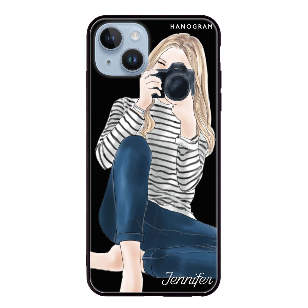 Camera girl II iPhone 14 超薄強化玻璃殻