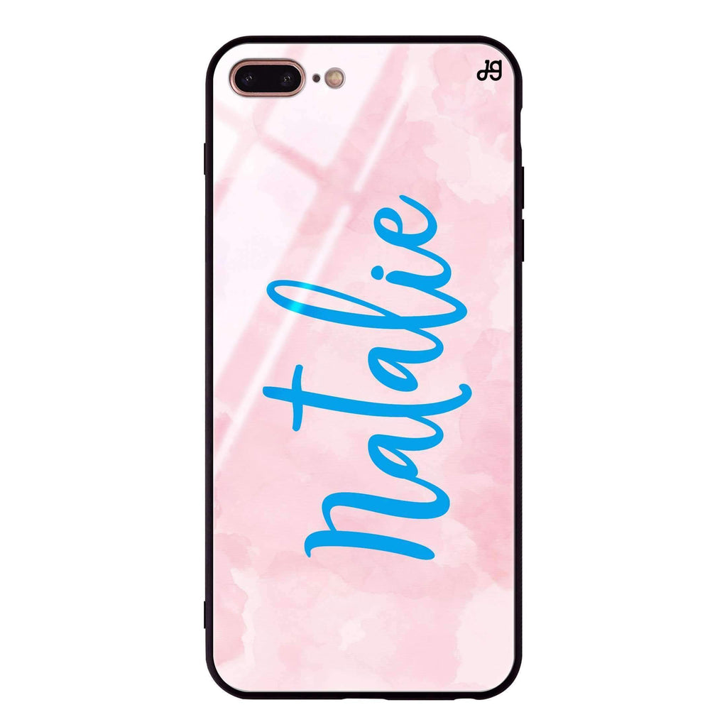 Pink Aqua iPhone 8 Plus 超薄強化玻璃殻