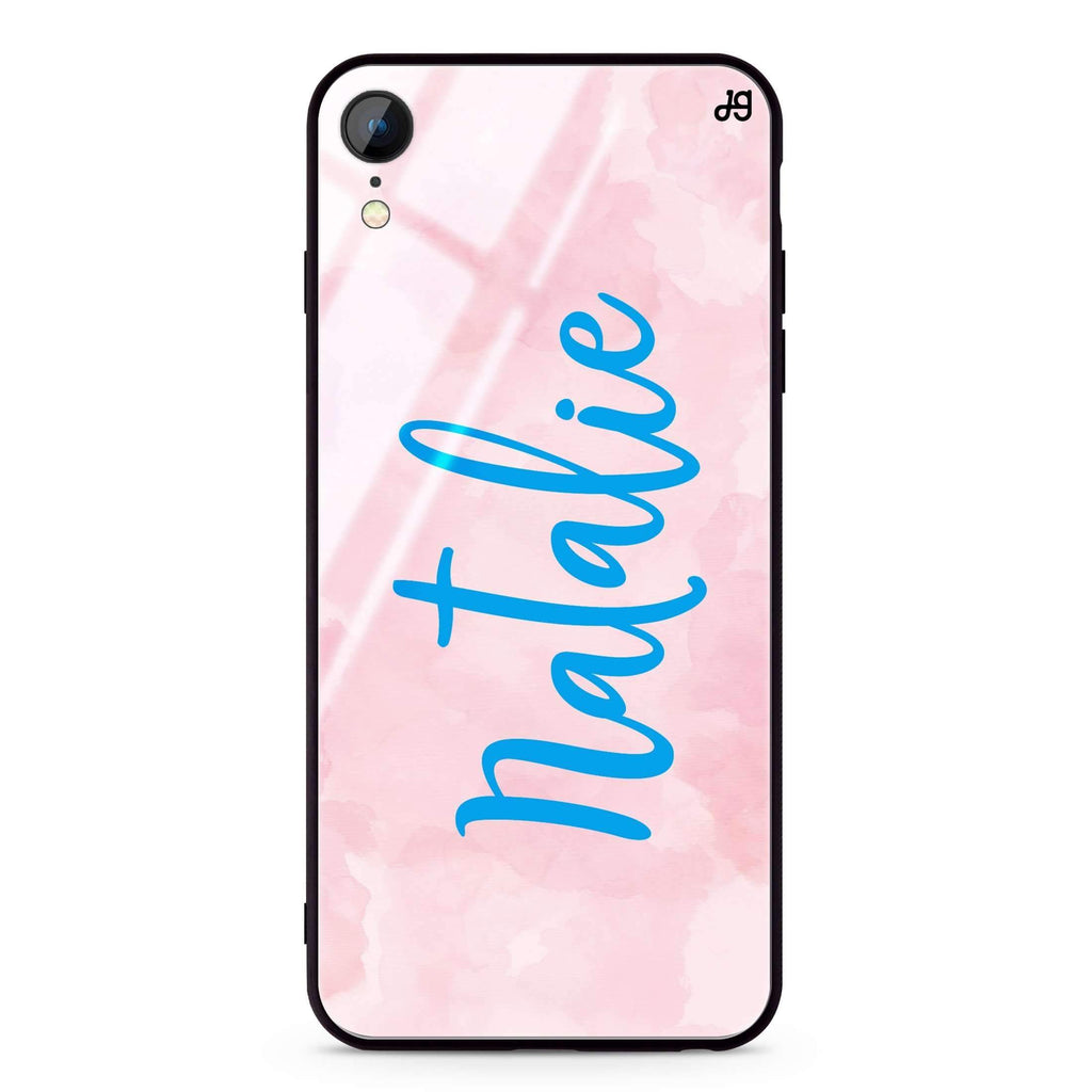 Pink Aqua iPhone XR 超薄強化玻璃殻
