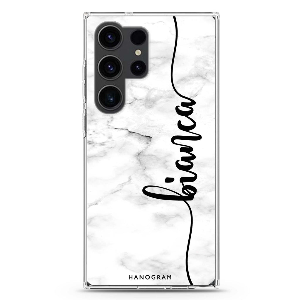 Marble Edition I Samsung Galaxy Ultra 可加名字透明保護殼，適用 S26/S25/S24/S23 Ultra，圖1