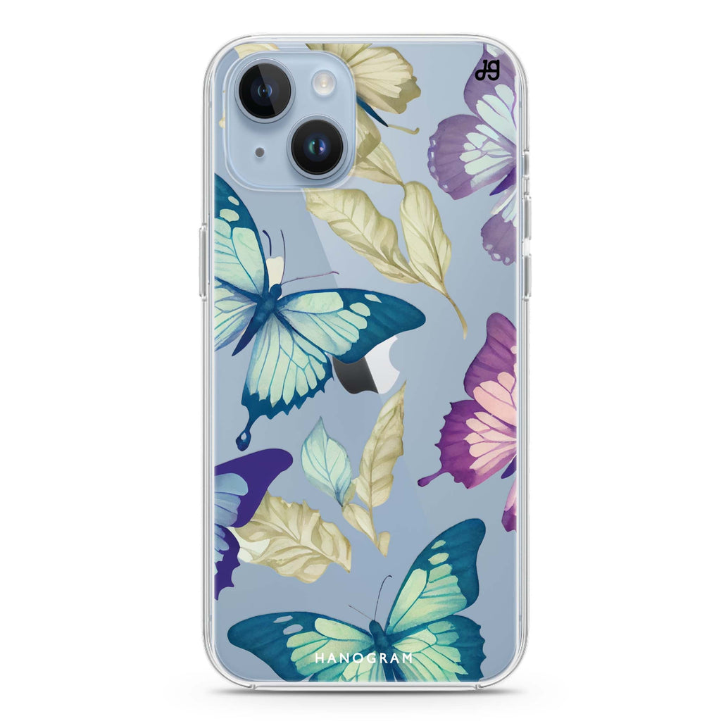 Beautiful Butterfly iPhone 14 水晶透明保護殼