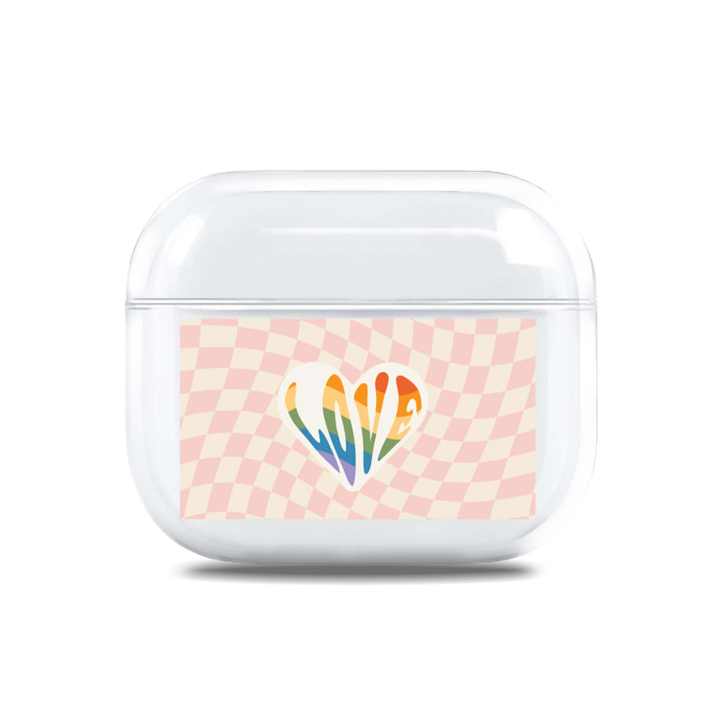 Rainbow LOVE AirPods 透明保護殻