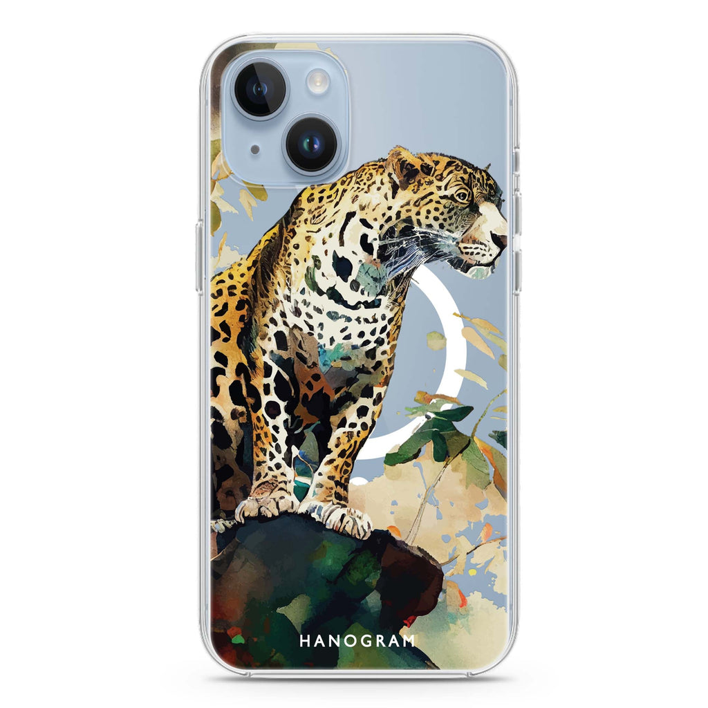 A leopard iPhone 14 Magsafe 兼容水晶透明保護殼