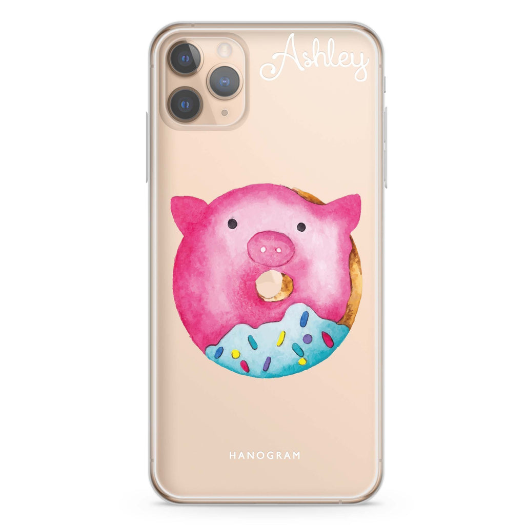 Sweet donut piggy iPhone 11 Pro Max 水晶透明保護殼