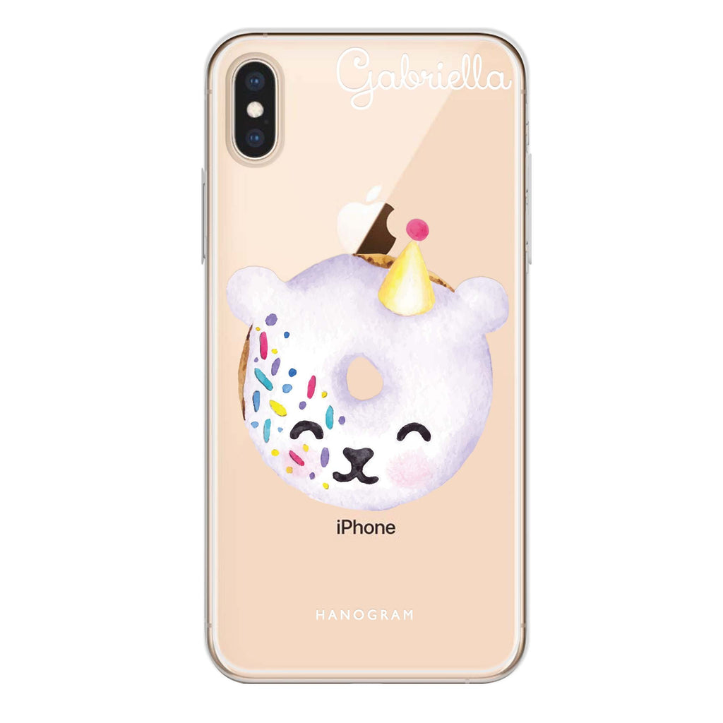 Sweet donut bear iPhone XS 水晶透明保護殼
